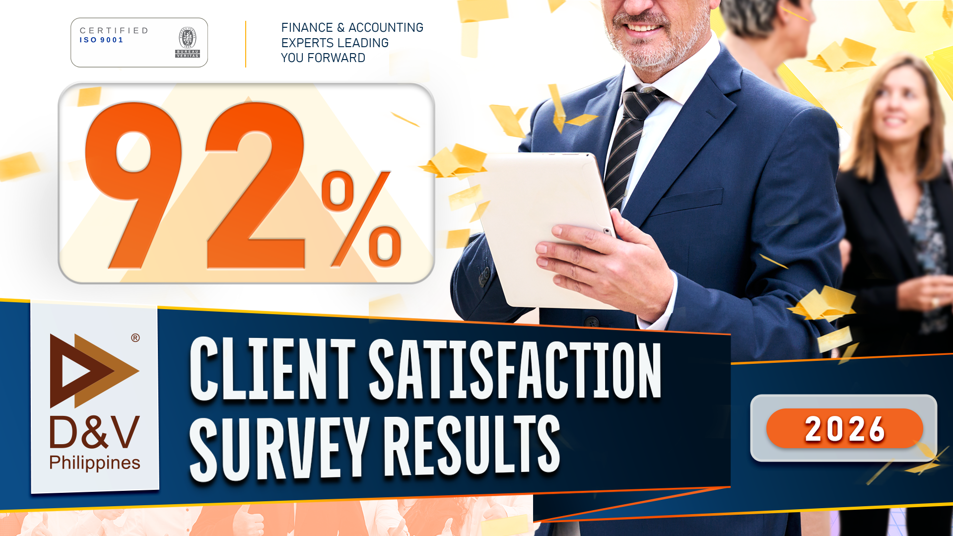 Image for post titled: D&V Philippines Sustains Strong Client Satisfaction Rating at 92% in 2026