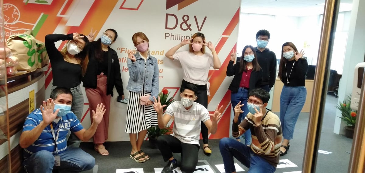 D&V employees having fun at work