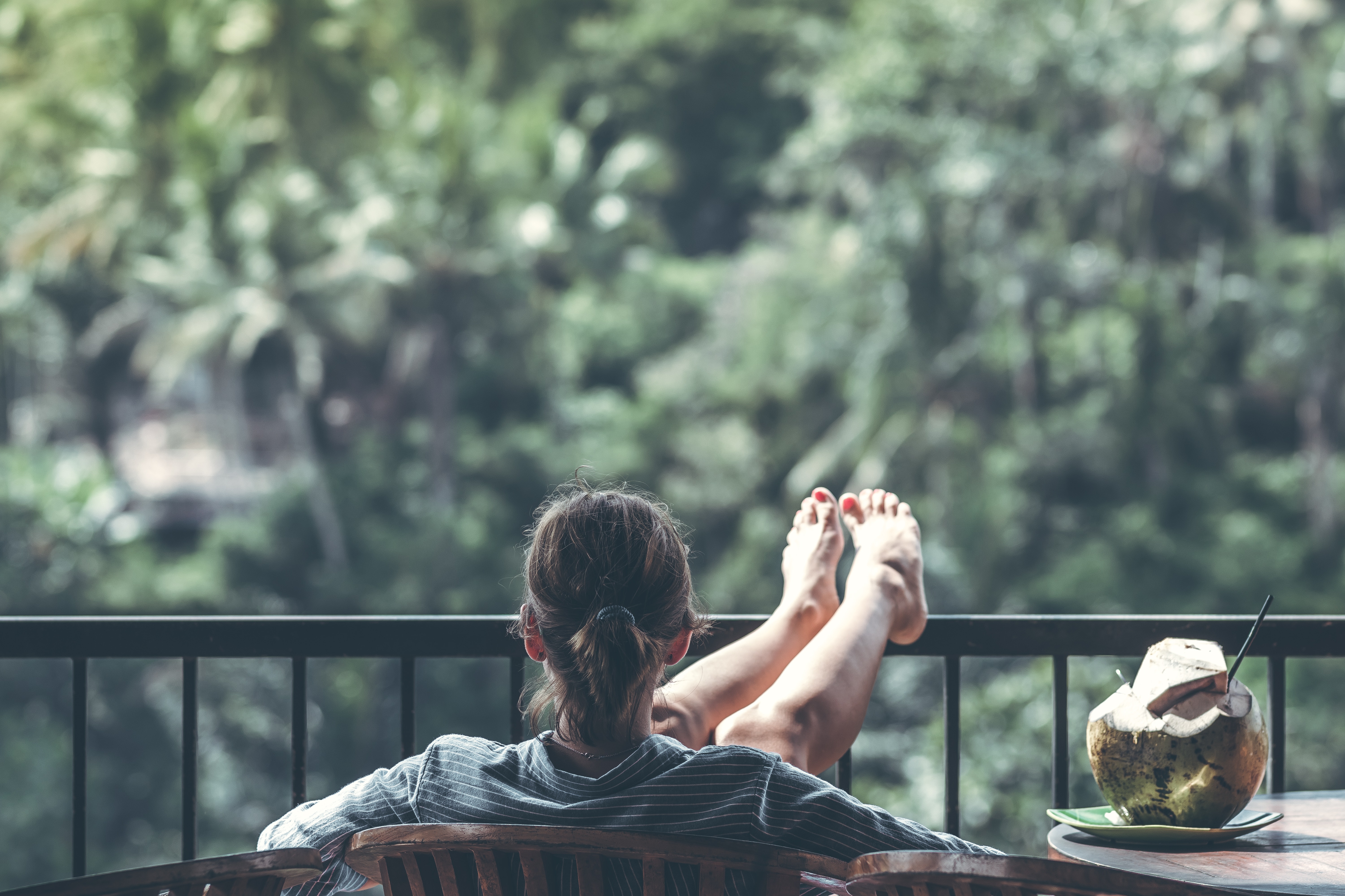 entrepreneur enjoying self-care time