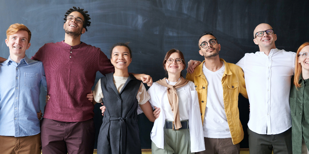 A group of employees who are thinking of strategies to attract and retain talents.