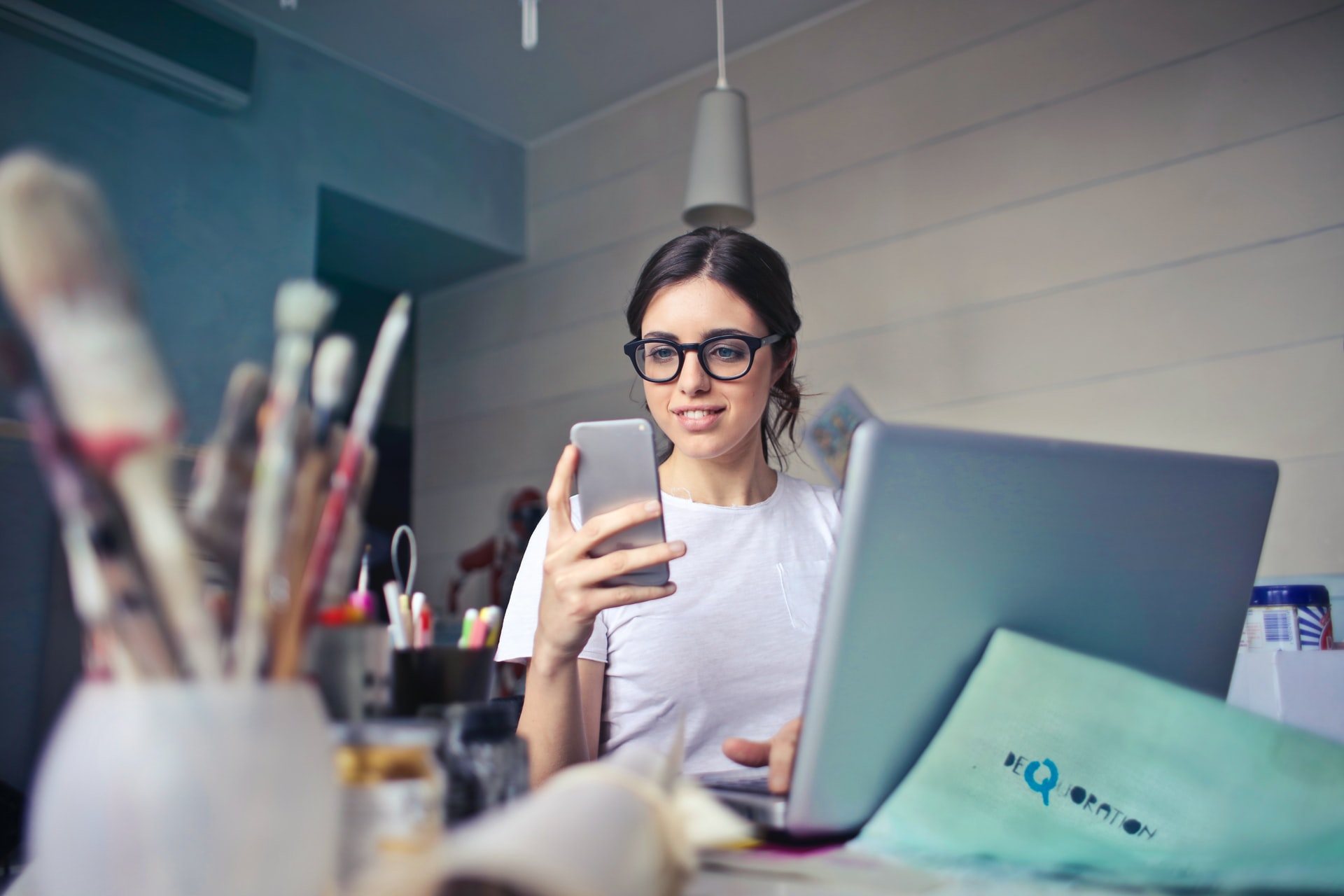 small business owner reading about the australian jobkeeper payment scheme